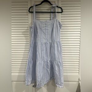 Derek Heart Blue and White Striped Dress